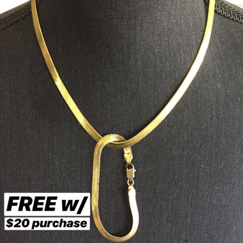 Gold Chain Necklace and Bracelet
